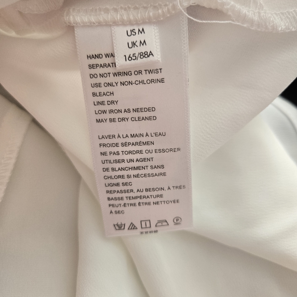 URBAN OUTFITTERS Phoebe Corseted Shirt Dress White Size M #242 - Picture 9 of 9